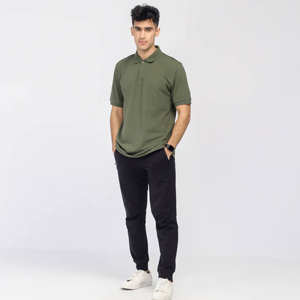 GENERSA SPORTS Camisetas de Golf de Alta Calidad para Hombre, Color Sólido, Corte Regular, Logotipo Personalizado Impreso, 100% Algodón Tejido, Secado Rápido, Manga Corta - Product Image 2