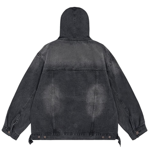 Sudadera con capucha lavada con ácido pesado personalizada al por mayor, ajuste con hombros caídos - Product Image 6