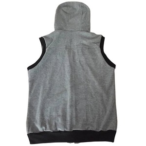<b>Men's</b> 100% Cotton Gym Muscle Hoodie <b>Vest</b> Summer Sleeveless Zipper Tank Tops for Bodybuilding Fitness Singlets Hooded <b>Vest</b> - Product Image 6