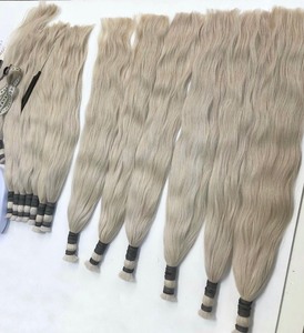 Super Double 20-28 Inches Bulk Vietnamese Raw Virgin Human Hair Extensions <b>Bleached</b> Light Color Aligned Cuticles Hanoi - Product Image 6