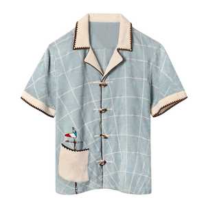 Camisas Cabana para Hombre, Ropa de Resort Elegante, Atuendo Ligero de Verano, Tops Casuales y Cómodos para Vacaciones, Proveedor OEM - Product Image 4