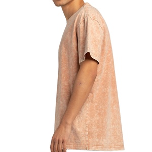 T-shirts courts pour hommes en jersey 100% coton, de qualité supérieure, grammage lourd, écologiques, nouveau design, effet délavé à l'acide, fabriqués au Pakistan - Product Image 3