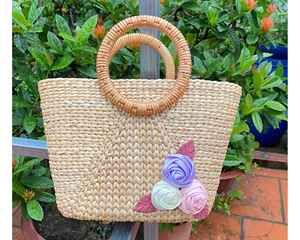 Sac naturel de jacinthe d'eau du Vietnam avec le sac lisse de jacinthe d'eau de finition disponible pour la vente en gros d'exportation et approvisionnement d'OEM - Product Image 4