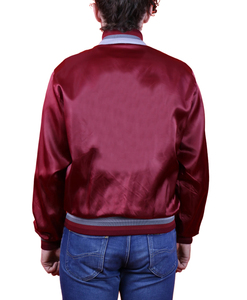 แจ็กเก็ตเบสบอลผ้าซาตินสำหรับผู้ชาย, แจ็กเก็ตเบสบอลวิทยาลัยมหาวิทยาลัยผ้าซาติน - Product Image 6