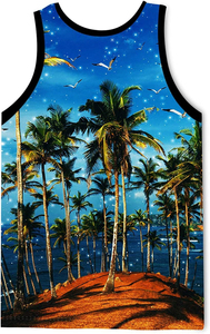 Men's Tank Tops Summer Casual Sleeveless Singlets Solid Cotton Polyester Breathable Quick Dry Sublimated 2024 - Product Image 3