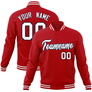 Vestes universitaires d'hiver pour hommes de haute qualité, personnalisées et en gros - Col montant, logo frontal, grandes tailles, coupe-vent, doublure en laine écologique - Product Image 1