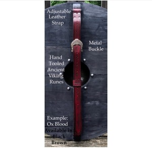 Auténtico Escudo Vikingo DIY con Aspecto Envejecido, Hecho a Mano con Tiras de Madera y Cuero, Personalizable, Fabricación OEM, Cuchillos con Filo de Acero - Product Image 5