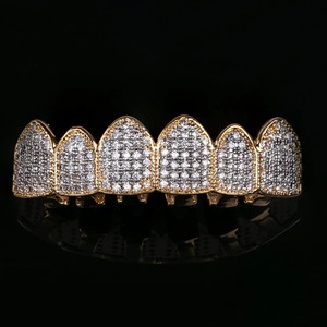Gril personnalisé hip hop glacé vvs moissanite Gril à dents VVS Moissanite Grilles à dents en or massif 14K pour hommes - Product Image 5