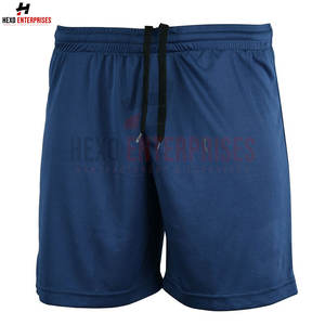 Pantalones cortos de fitness con botones de cintura alta de secado rápido respetuosos con el medio ambiente informales de talla grande para hombre, patrón sólido para uso en la playa - Product Image 6