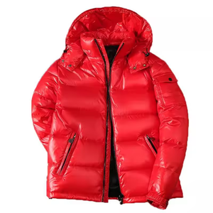 Chaqueta de Plumón Corta con Capucha para Hombre, Personalizada OEM, Negra, Gruesa, Brillante, Ligera, Abrigada, para Invierno, Moda para Exteriores, 2026 - Product Image 1