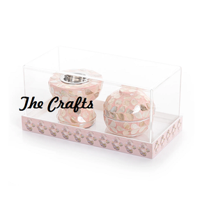 เตาเผาบาคูร์ไม้และมุกพร้อมกล่องอูดและฝาครอบอะคริลิก คุณภาพพิเศษ ราคาประหยัด - Product Image 1