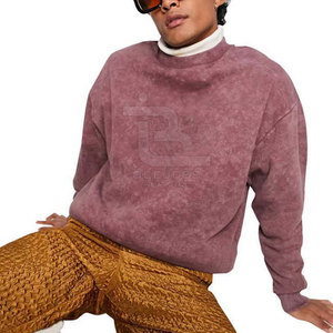 Sudadera de lavado ácido para hombre Material cómodo de poliéster/algodón Color sólido Logotipo personalizable Precio razonable para uso en invierno - Product Image 4