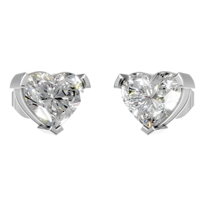 Pendientes de Botón Solitario de Moissanita de 2 Quilates, Oro Sólido de 14k, Chapado en Oro de 18k, Certificado IGI, para Compromiso de Mujer, Regalo Personalizable - Product Image 1