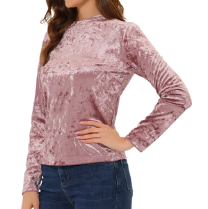 Camiseta de Terciopelo de Manga Larga de Alta Calidad, Personaliza Tu Diseño, Brillante, para Hombre, Color Rosa, Transpirable y de Secado Rápido - Product Image 1