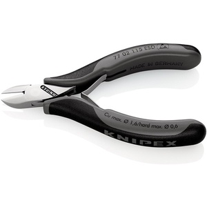 KNIPEX Cortacables Electrónicos de 115 mm, Pequeños, con Punta Biselada, Acabado Pulido Espejo, Prensador de Cables - Product Image 5