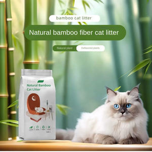 Natürliche Antibakterielle Bambusfaser-Katzenstreu |   Spülbare, Biologisch Abbaubare, Hochabsorbierende, Umweltfreundliche Bambusfaser-Katzenstreu - Product Image 5