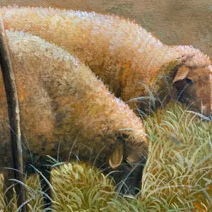 Dipinti a Olio di Gesù 100% Fatti a Mano 36x24 Pollici Stile Astratto Design Moderno con Cornice per Decorazione Camera da Letto o Bagno - Product Image 2