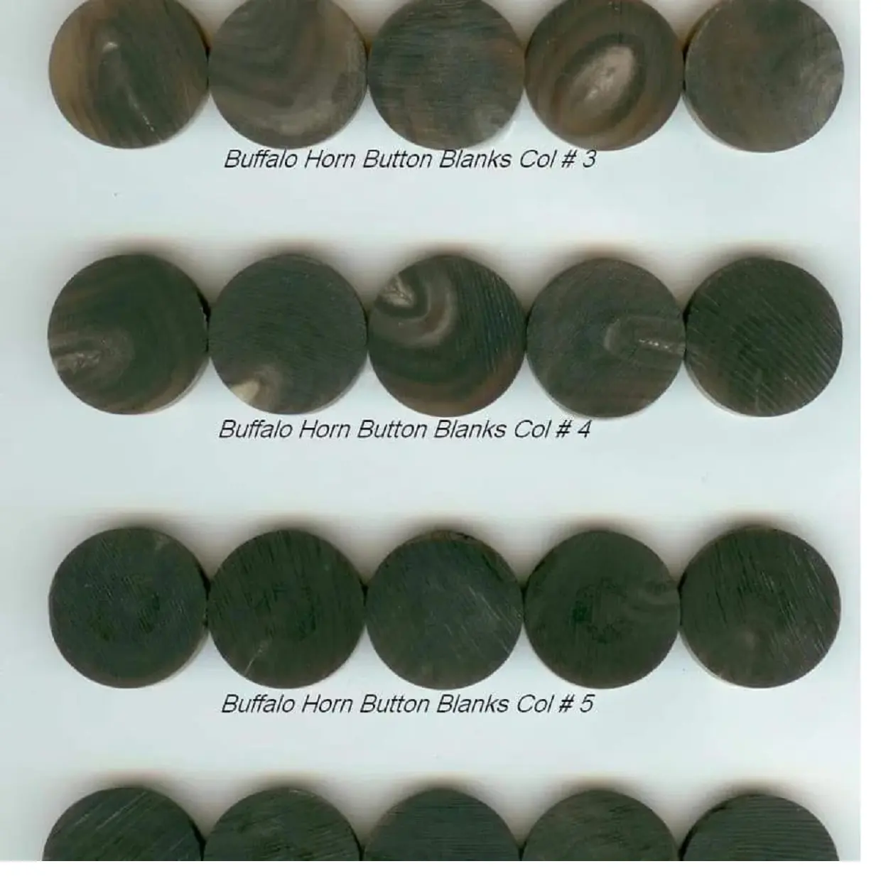 Custom made natural buffalo horn blanks suitable for horn button makers and ideal for resale to bead supply stores