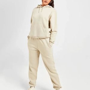 Sweat à capuche en coton épais pour femme, coupe oversize, avec cordons de serrage, coupe confortable, poignets et ourlets côtelés, grande poche kangourou avant - Product Image 4