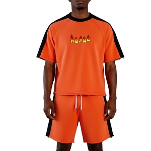 Conjunto de verano para hombre, transpirable, con camiseta y pantalones cortos a juego, ropa informal y cómoda, ideal para vacaciones en la playa y para correr. - Product Image 1