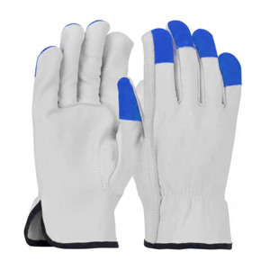 ถุงมือขับรถหนังวัวกันลื่นสำหรับคนขับรถบรรทุกทำงานอุตสาหกรรมถุงมือป้องกันมือสำหรับคนงาน - Product Image 2