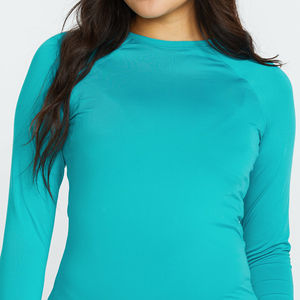 OEM Custom High Quality <b>Women</b> Long Sleeve Sustainable Beach Water Sports Swimsuit Quick Dry <b>Rash</b> <b>Guard</b> Activewear - Product Image 3