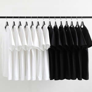 T-shirts 100% coton vierges en gros DTG T-shirt personnalisé impression hommes T-shirts à épaules tombantes T-shirt de base unisexe pour hommes - Product Image 4