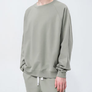 Vente en gros de sweat-shirt brodé en molleton à col rond avec logo personnalisé sweat-shirt côtelé en coton vierge vintage pour hommes - Product Image 1