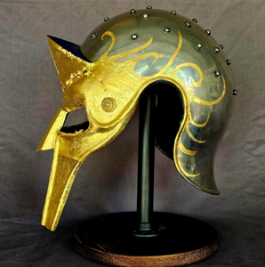 <b>Gladiator</b> Play Spartan Helmet Soldier Battle Medieval <b>Costume</b> Cosplay Greek Sparta Ancient Roman Corinthian Steel - Product Image 2