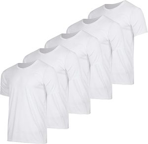 Conjunto de 5 piezas con cuello en V Dry-Fit que absorbe la humedad Rendimiento deportivo Camiseta de manga corta personalizada con tu texto o logotipo estampado para hombres - Product Image 4
