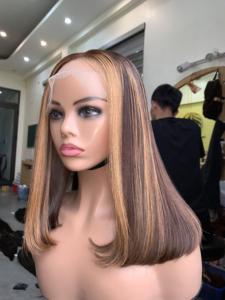 Vietnamese Hair Multiple Donors Vietnam Hair <b>Wig</b> Cut Piano <b>Brown</b> Color Transparent Closure 2*6 - Product Image 5