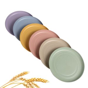 CAMBUY Wheat Straw Durable Lightweight Unbreakable Dinner Plates Set Dishwasher Microwave Safe (Small 6 Pack 5.9) - Product Image 1