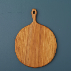 Ivist เขียงไม้สักทรงกลมขนาดเล็กพร้อมด้ามจับเขียงไม้สำหรับหั่นขนมปังเนื้อเสิร์ฟชีสผลไม้ - Product Image 4