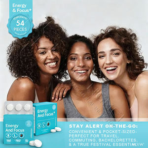 Gommes énergétiques à la caféine en marque propre, complément alimentaire à mâcher pour la concentration, pour le fitness et l'usage quotidien - Product Image 2