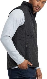 Chaleco acolchado ligero de gran tamaño, chaleco acolchado, abrigo cálido de invierno, chaqueta, chaleco hinchado para mujer, cremallera, cuello levantado, sin mangas - Product Image 4