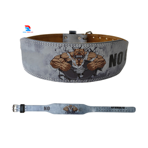 Back Support Anime Double Prong Belt Weightlifting PU Leather Trainer Non Slip Printed Anime Weight Lifting Belts - Product Image 5