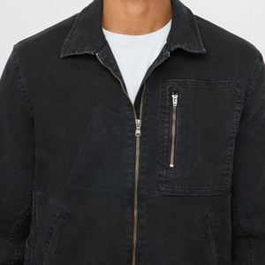 Chaqueta de Lona para Hombre, Elegante, con Logotipo Frontal, Ecológica y Transpirable, Diseñada para Trabajo Casual al Aire Libre y Uso Diario - Product Image 6