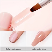 Vernis Gel Poly RONIKI pour Extension d'Ongles – Gel Rapide Effet Gelée Blanc Rose – Construction Rapide – Soak Off UV – Gel Dur