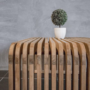 Mesa de Centro Moderna de Madera de Teca Sólida a Precio Accesible, Estilo Minimalista, Secado al Horno, Indonesia, para Restaurante - Product Image 4