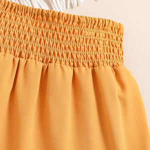 À la mode nouvelle fille 6-12 ans haut sans manches short ensemble printemps été enfants chemise et robes ensemble - Product Image 2