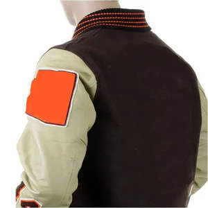 Chaqueta universitaria de manga de lana personalizada para hombre, holgada de gran tamaño, reversible, Letterman, Bomber, parche de chenilla bordado en la parte delantera - Product Image 4