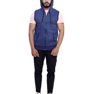 Bodybuilding Sans Manches Singlet Débardeurs Hommes Workout Muscle Fit Hoodies Zipper Coton Respirant Hommes Sans Manches Hoodie OEM - Product Image 5