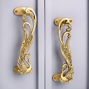 Tiradores de Puerta de Armario de Latón Vintage, Herrajes de Metal Sólido para Muebles de Primera Calidad para Uso en el Hogar y Hoteles, Sala de Estar - Product Image 3