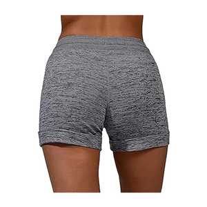 Pantalones Cortos Deportivos para Mujer, Color Gris Jaspeado, Marca OEM, Tallas Grandes, Alta Calidad, Verano, Elásticos - Product Image 5