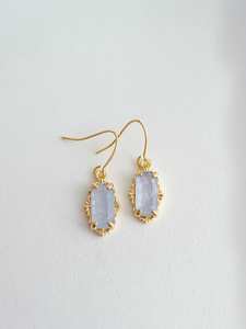 Aquamarine Huggie <b>Earrings</b> Light Blue Gemstone Vintage Filigree <b>Dangle</b> IGI Certified Wedding 925 Sterling Silver 14k Gold Plated - Product Image 6