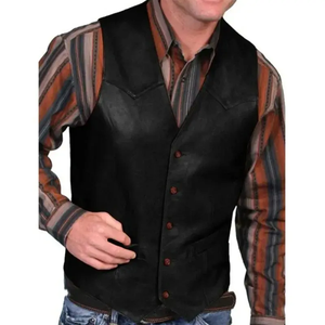Gilet de moto léger de haute qualité pour hommes Logo personnalisé en cuir véritable véritable pour l'hiver à bas prix - Product Image 2