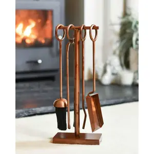 High Quality Iron Made Fireplace Tools Set of 4 Pieces Bulk Manufacturer and Supplier From India