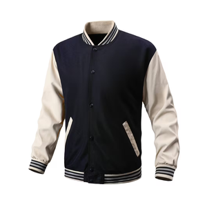 Customized Embroidery Winter Varsity Letterman Baseball Jacket With Wool Windproof Reversible Hooded - Product Image 1