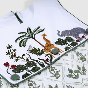 BC1449 - Combinaison de jardin Safari avec détails brodés à la main ODM/OEM Automne Sans manches Certifiée OEKO-TEX Écologique - Product Image 4