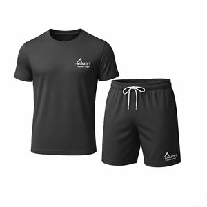 Vêtements de sport pour hommes en coton respirant, vêtements de sport durables, vente en gros de vêtements de sport, achat en gros, options de conception personnalisée, ensemble de fitness. - Product Image 1